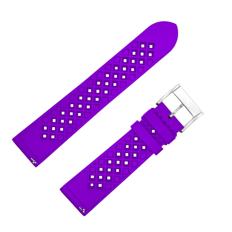 Bracelet montre caoutchouc violet type Rallye (TROPIC) swiss made 100% caoutchouc - ANTENEN